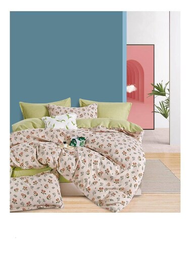 Baig 4-Piece Bedding Set - 160X210cm Quilt Cover + Fitted Sheet + 2 Pillowcases 100% Cotton