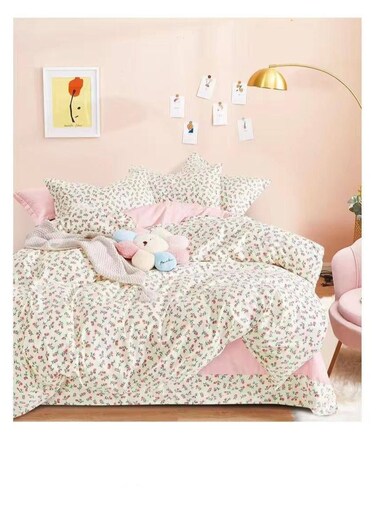 Baig 4-Piece Bedding Set - 160X210cm Quilt Cover + Fitted Sheet + 2 Pillowcases 100% Cotton