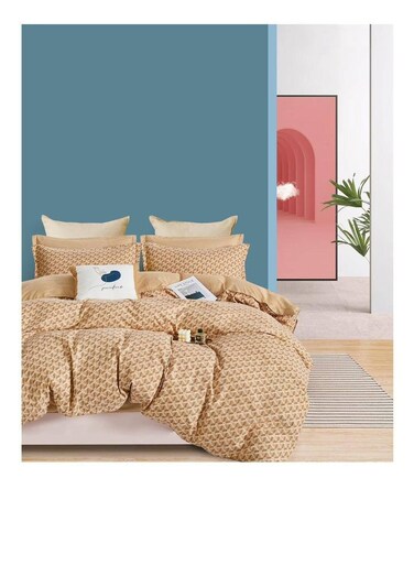 Baig 4-Piece Bedding Set - 160X210cm Quilt Cover + Fitted Sheet + 2 Pillowcases 100% Cotton