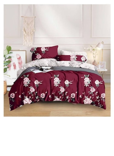 طقم لحاف بيج إمبريس كينج، 6 قطع، قطن مصقول، مقاس كينج، يتضمن: شرشف سرير مطاطي 200 × 200 سم، لحاف ثابت 220 × 240 سم، و4 أغطية وسائد فائقة النعومة.