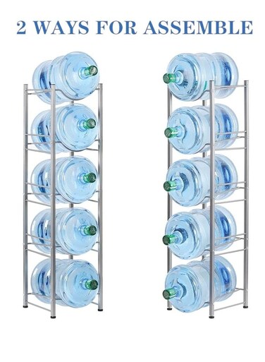 Generic Water Cooler Jug Rack Bottles, 5 Gallon Water Bottle Storage Rack Heavy Duty, With Floor Protection For Home, Office