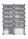 Generic 12 Cells Multifunctional Deatchable Storage Cabinet Clear/Black 4 To 6Feet