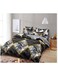 Baig 6-Pieces Glace Cotton Printed Fancy Comforters Set Fixed Duvet, Fitted Bedsheets And Pillowcase King Size F02