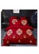 Baig 6-Pieces Glace Cotton Printed Fancy Comforters Set Fixed Duvet, Fitted Bedsheets And Pillowcase King Size F12