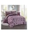Generic 6 Pieces Set King Size Velvet, Faux Fur, Floral Pattern, Comforters Violet