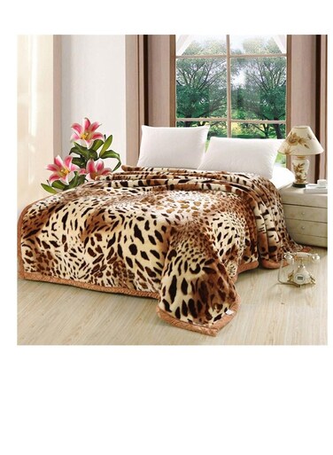 بطانية بيج سميكة مزدوجة الطبقات لسرير مفرد أو مزدوج، ملاءة سرير ناعمة ودافئة، غطاء سرير منزلي من الصوف المرجاني، بطانية شتوية