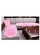 Baig 3Pcs Set, 1Pc Couch Carpet 180*60cm, 1Pc Half Couch Carpet 90*60cm, 1Pc Pillow With Filling 45*45cm, Soft Faux Fluffy Rugs Artificial Sheepskin Long Hair Carpet Floor Wool Fluffy Mat