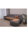 Baig 3Pcs Set, 1Pc Couch Carpet 180*60cm, 1Pc Half Couch Carpet 90*60cm, 1Pc Pillow With Filling 45*45cm, Soft Faux Fluffy Rugs Artificial Sheepskin Long Hair Carpet Floor Wool Fluffy Mat