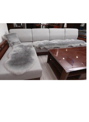 Baig 3Pcs Set, 1Pc Couch Carpet 180*60cm, 1Pc Half Couch Carpet 90*60cm, 1Pc Pillow With Filling 45*45cm, So, Non Slip (Set16)