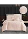 طقم لحاف بيج كينج مكون من 6 قطع مطرز - قماش قطني جاكار - تصميم أنيق - يسمح بمرور الهواء ومضاد للحساسية - 220 × 240 سم