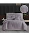Baig King Size 6-Piece Embroidered Comforter Set - Jacquard Cotton Fabric - Elegant Design - Breathable And Hypoallergenic - 220X240cm