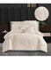 Baig King Size 6-Piece Embroidered Comforter Set - Jacquard Cotton Fabric - Elegant Design - Breathable And Hypoallergenic - 220X240cm