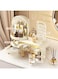 Generic Dressing Table Cosmetics Storage Box Jewelry Dustproof Drawer Home Skincare Storage Box With Mirror Multifunctional Storage