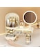Generic Dressing Table Cosmetics Storage Box Jewelry Dustproof Drawer Home Skincare Storage Box With Mirror Multifunctional Storage