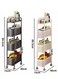 Baig Household Multi-Scene 4 Layer Storage Rack Movable Multifunctional Holder Shelf Kitchen Organizers Storage Rack