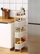 Baig Household Multi-Scene 4 Layer Storage Rack Movable Multifunctional Holder Shelf Kitchen Organizers Storage Rack