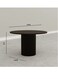 Baig Round Customize Dining Table Textured Cylinder Base/ Black