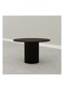 Baig Round Customize Dining Table Textured Cylinder Base/ Black