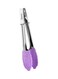Stainless Steel with Silicone Kitchen Tongs Purple 17cm