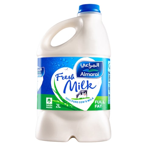 المراعي حليب طازج كامل الدسم، 2 لتر