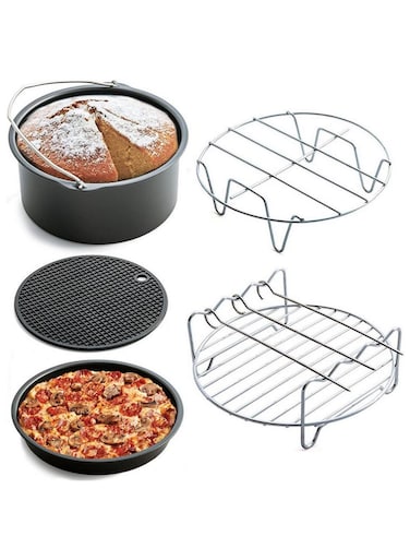 Air Fryer Accessories Accessories Baking Basket Pizza Plate Grill Rack Pot Mat
