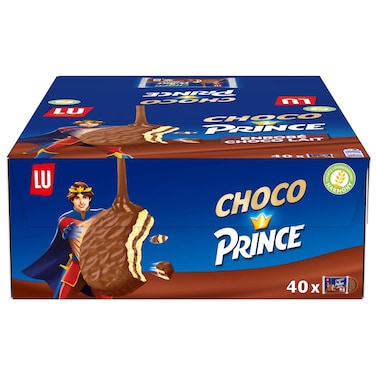 Prince Choco Prince Chocolate Covered Biscuit, 28.5g Pack of 40