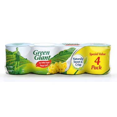 Green Giant Super Sweet Corn, 150g Pack of 4