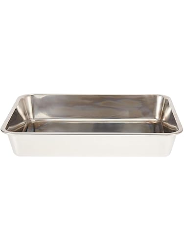 RAJ STEEL DEEP BAKING TRAY, 305X236X53 MM , SILVER, HKDT0S, Baking Tray , Cake Tray , Cookies Tray