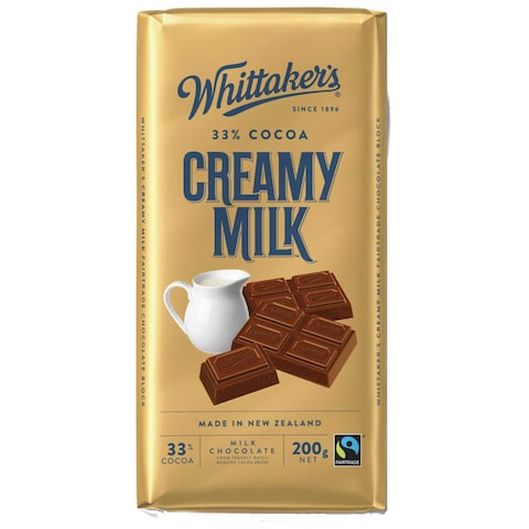 Whittaker&#39;s Creamy Milk Chocolate Bar, 200g