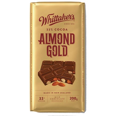 ويتاكر لوح شوكولاطه بالحليب واللوز الذهبي، 200 غرام