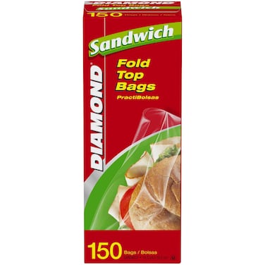 Diamond Sandwich Fold Top Clear 150 Bags