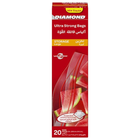 Diamond Zipper Storage Bags Large 20 PCS