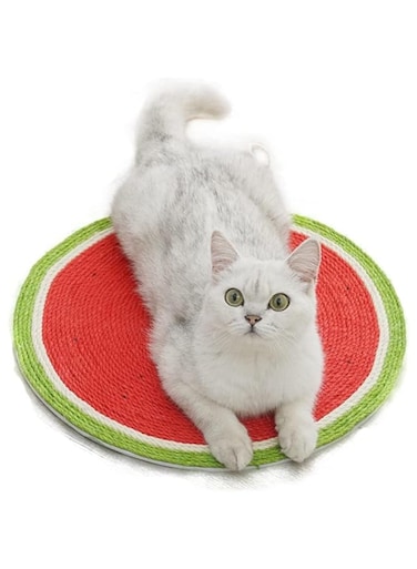 1pcs Cat Scratch Pad, Cat Play Horizontal Anti-Scratch Pad,Natural Durable sisal Cat Scratch Mats with Lanyard for Walls or Floors, Protects Carpets and Sofas