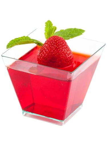 2 Ounce Mini Kova Cups, 100 Square Small Appetizer Cups - Lids Sold Separately, Heavy-Duty, Seagreen Plastic Parfait Cups, Serve Mousse, Puddings, Or Samples, For Weddings Or Parties - Restaurantware