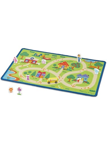 Melissa &amp; Doug: Blue's Clues Town Activity Rug 112cm x 66cm   Playspaces and Decor   3+   Gift for Boy or Girl
