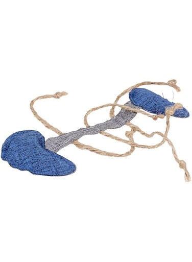 Duvo+ ECO Navy Fish Bone &amp; Catnip 14,5x5x1cm Multicolour