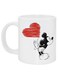 Heart Printed Coffee Mug White/Black/Red