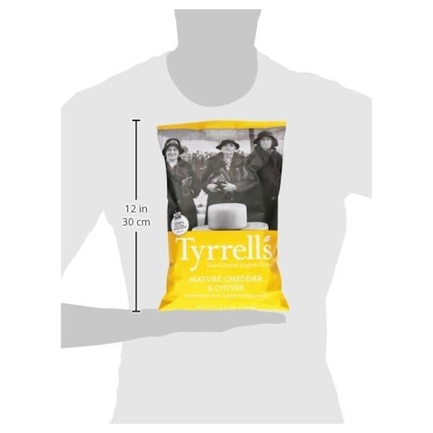 Tyrrells Mature Cheddar and Chives Chips, 150g