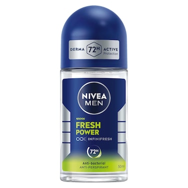 NIVEA MEN Fresh Power, Antiperspirant for Men, Derma Active 72H Odour Protection Infinifresh Long Lasting Freshness, Spray 150ml