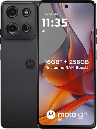 Motorola Moto G75 Dual SIM, 8GB RAM, 256GB, 5G, Charcoal Grey - International Version