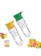 Manual Citrus Squeezer, Screw-Top Lemon Juicer with Built-in Filter and Spout, 2-Piece Set, Yellow and Green