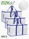 3PCS Storage and Moving Bags, Foldable Water-Resistant Storage Bags with Zipper, Reusable Grocery Bags Best Moving Boxes, Alternative for Dormitory Home Moving Cargo Carrying Miscellaneous Storage 69*38*40CM