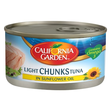 California Garden Light Chunks Tuna In Sunflower Oil, 185 g