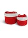 NoorNest Cotton Rope Storage Basket with Lid,Set of 2 Beautiful attractive storage bins,Baby Nursery basket,Kids Toy Bins,Book Keeper for Living Room,Bedroom,Bathroom,Multi Purpose Basket (RED)