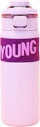 Mobcos Stainless Steel Double Wall Vacuum Insulated Cup with Bounce Lid Straw 650ml Hiking Sports Water Bottle (Purple)