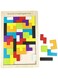 Wooden Tetris Puzzle 40 Pieces Brain Teasers Toy for Kids