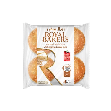 Royal Bakers White Sesame Buns, Small, 360g