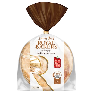 رويال بيكرز خبز عربي أسمر، صغير، 165 غرام