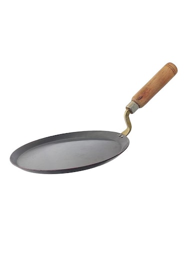Iron Roti Tawa With Wooden Handle Black 12inch
