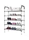 FITTO 5-Tier Shoe Rack Storage Stand - Durable Iron Construction with PP Connectors, Space-Saving Organizer for Shoes, Boots, and More
